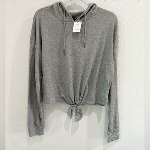 Urban Outfitters Gray Cropped Hoodie